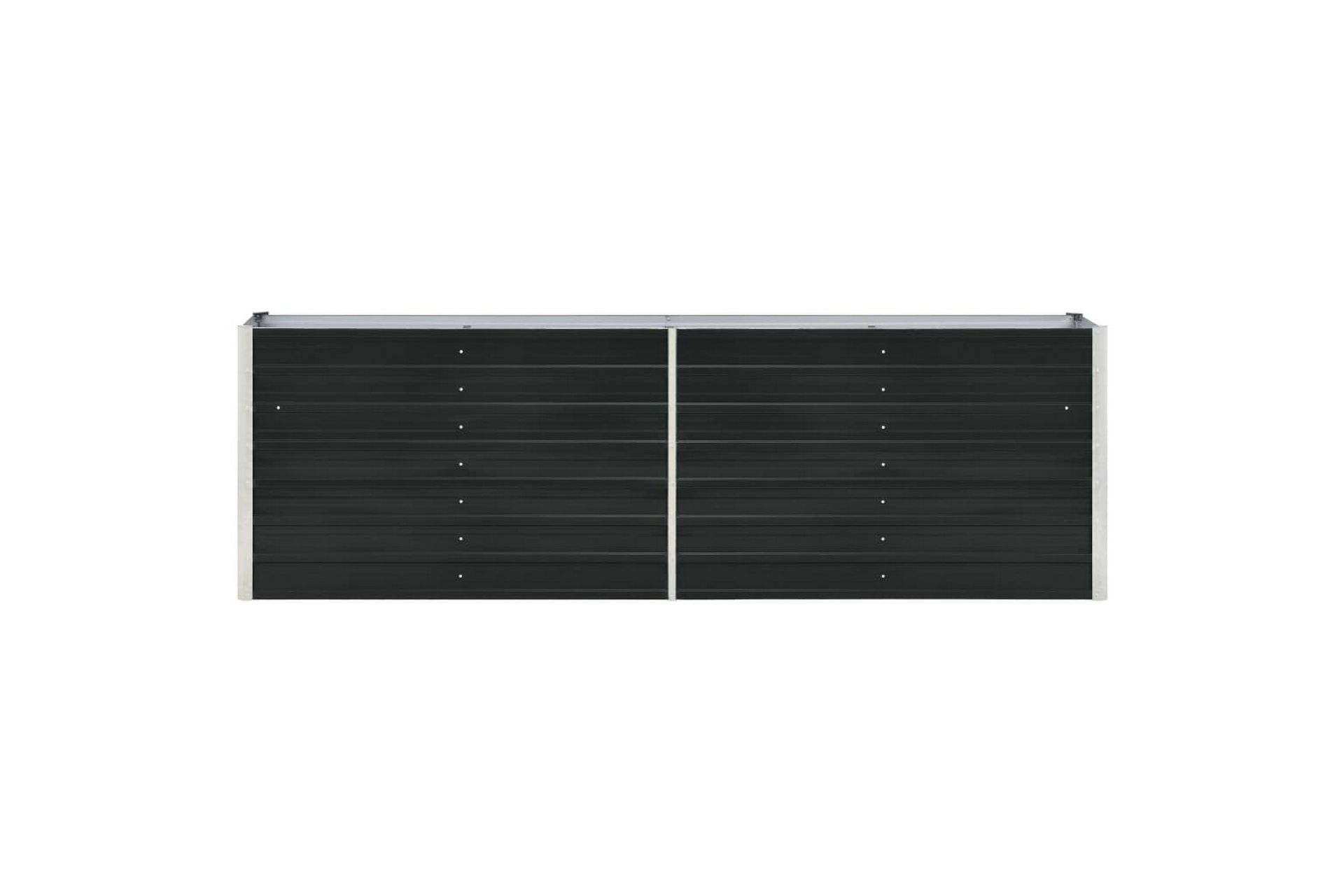 Korotettu kukkalaatikko galv. teräs 240x40x77 cm antrasiitti - Antrasiitti - Puutarhakalusteet - Tarvikkeet ulos - Muut puutarhatarvikkeet - Ruukut ulkokäyttöön
