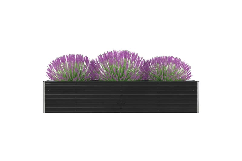 Korotettu kukkalaatikko galv. teräs 320x40x45 cm antrasiitti - Antrasiitti - Puutarhakalusteet - Tarvikkeet ulos - Muut puutarhatarvikkeet - Ruukut ulkokäyttöön