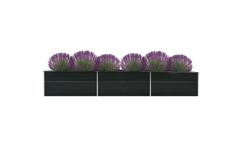 Korotettu kukkalaatikko galv. teräs 480x80x45 cm antrasiitti - Antrasiitti - Puutarhakalusteet - Tarvikkeet ulos - Muut puutarhatarvikkeet - Ruukut ulkokäyttöön