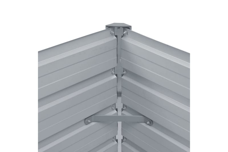 Korotettu kukkalaatikko galvanoitu teräs 100x40x77 cm harmaa - Harmaa - Puutarhakalusteet - Tarvikkeet ulos - Muut puutarhatarvikkeet - Ruukut ulkokäyttöön