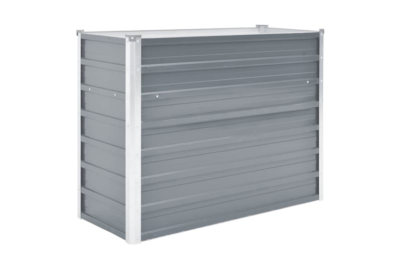 Korotettu kukkalaatikko galvanoitu teräs 100x40x77 cm harmaa - Harmaa - Puutarhakalusteet - Tarvikkeet ulos - Muut puutarhatarvikkeet - Ruukut ulkokäyttöön
