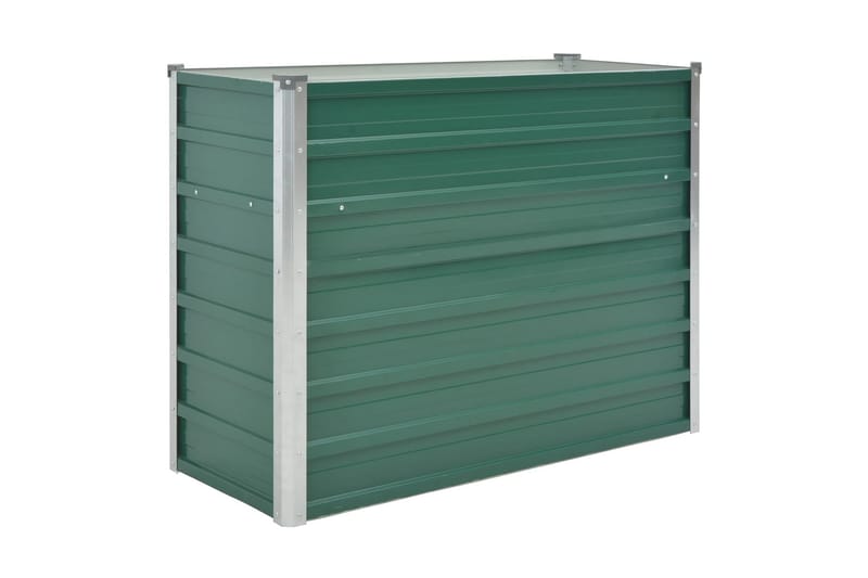 Korotettu kukkalaatikko galvanoitu teräs 100x40x77 cm vihreä - Vihreä - Puutarhakalusteet - Tarvikkeet ulos - Muut puutarhatarvikkeet - Ruukut ulkokäyttöön