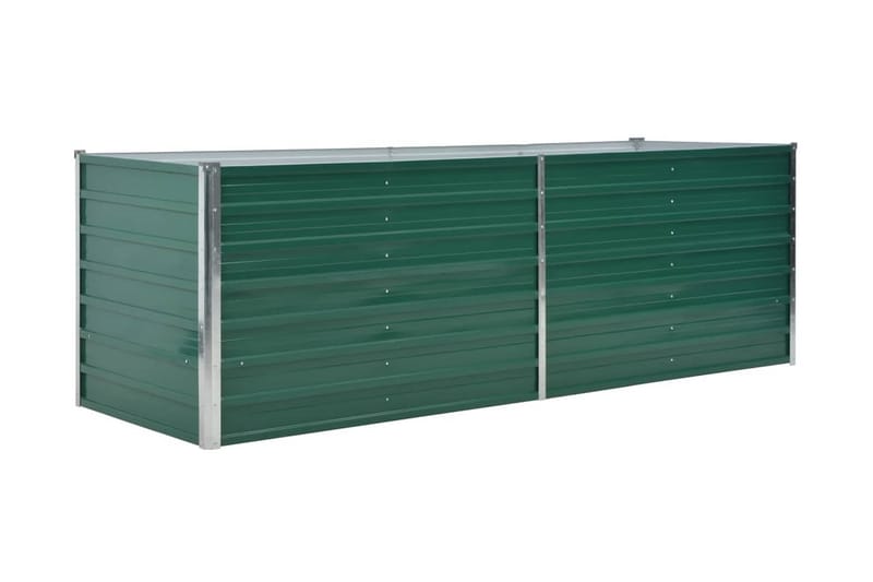 Korotettu kukkalaatikko galvanoitu teräs 240x80x77 cm vihreä - Vihreä - Puutarhakalusteet - Tarvikkeet ulos - Muut puutarhatarvikkeet - Ruukut ulkokäyttöön