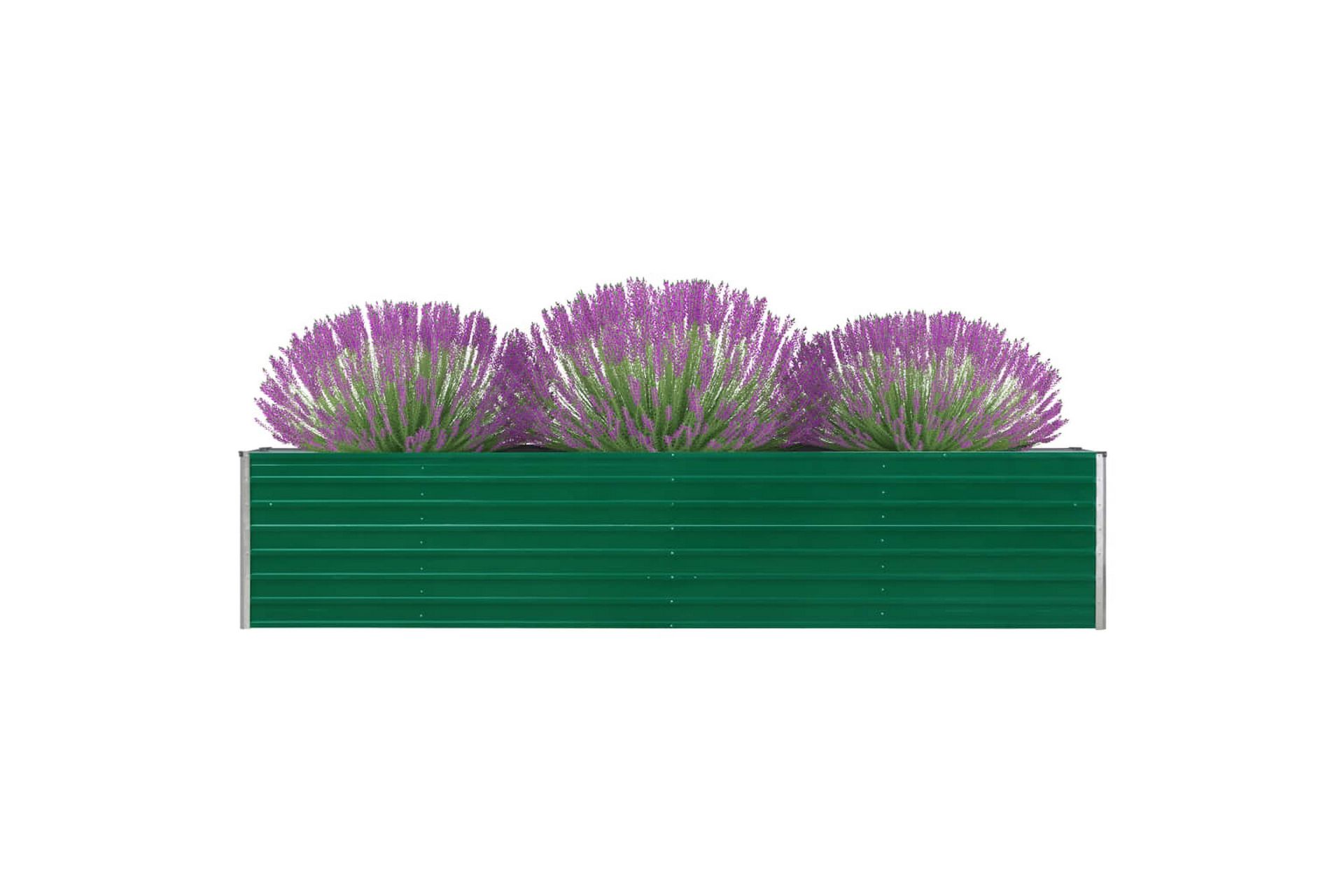 Korotettu kukkalaatikko galvanoitu teräs 320x40x45 cm vihreä - Vihreä - Puutarhakalusteet - Tarvikkeet ulos - Muut puutarhatarvikkeet - Ruukut ulkokäyttöön
