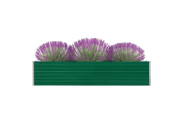 Korotettu kukkalaatikko galvanoitu teräs 320x40x45 cm vihreä - Vihreä - Puutarhakalusteet - Tarvikkeet ulos - Muut puutarhatarvikkeet - Ruukut ulkokäyttöön