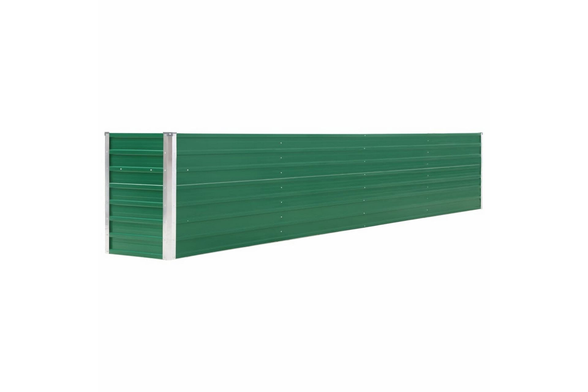 Korotettu kukkalaatikko galvanoitu teräs 320x40x45 cm vihreä - Vihreä - Puutarhakalusteet - Tarvikkeet ulos - Muut puutarhatarvikkeet - Ruukut ulkokäyttöön