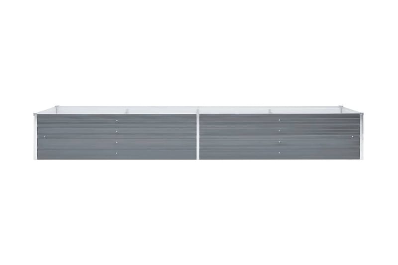 Korotettu kukkalaatikko galvanoitu teräs 320x80x45 cm harmaa - Harmaa - Puutarhakalusteet - Tarvikkeet ulos - Muut puutarhatarvikkeet - Ruukut ulkokäyttöön