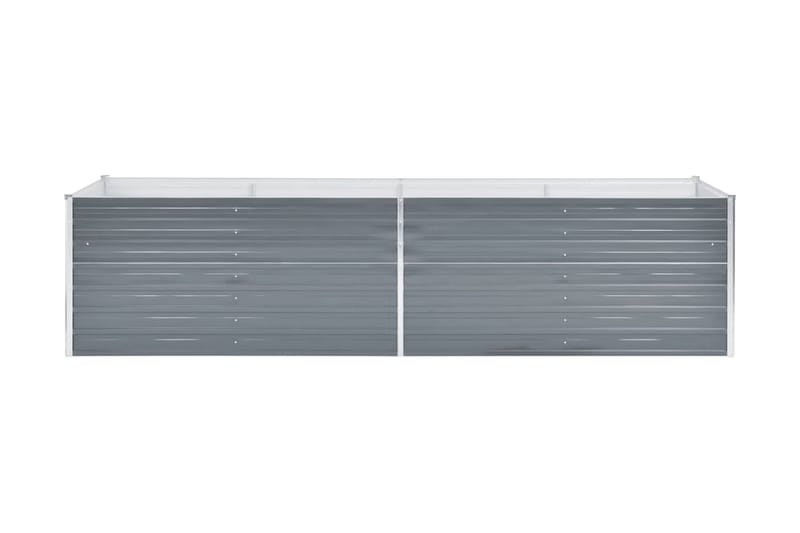 Korotettu kukkalaatikko galvanoitu teräs 320x80x77 cm harmaa - Harmaa - Puutarhakalusteet - Tarvikkeet ulos - Muut puutarhatarvikkeet - Ruukut ulkokäyttöön