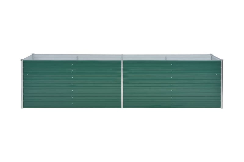 Korotettu kukkalaatikko galvanoitu teräs 320x80x77 cm vihreä - Vihreä - Puutarhakalusteet - Tarvikkeet ulos - Muut puutarhatarvikkeet - Ruukut ulkokäyttöön