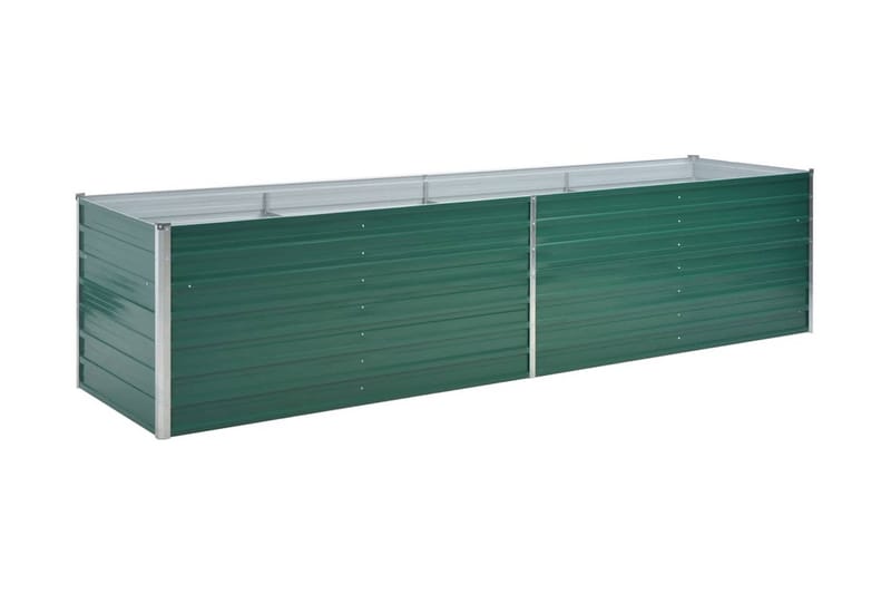 Korotettu kukkalaatikko galvanoitu teräs 320x80x77 cm vihreä - Vihreä - Puutarhakalusteet - Tarvikkeet ulos - Muut puutarhatarvikkeet - Ruukut ulkokäyttöön