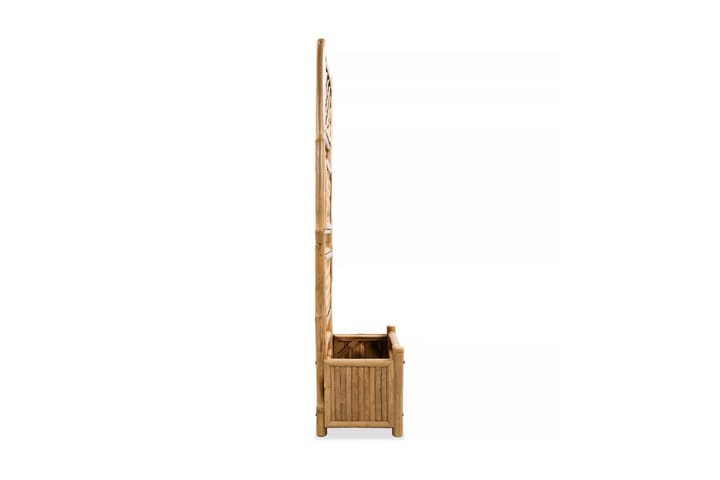 Korotettu kukkalaatikko säleiköllä bambu 40 cm - Ruskea - Ruukut ulkokäyttöön - Kukkalaatikko