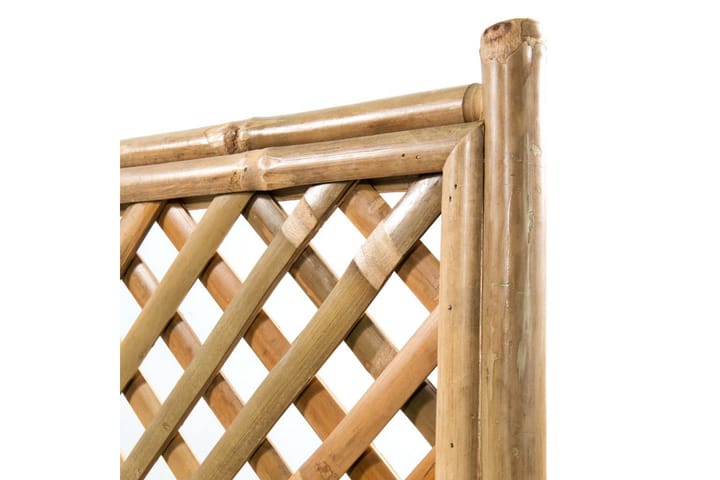Korotettu kukkalaatikko säleiköllä bambu 40 cm - Ruskea - Ruukut ulkokäyttöön - Kukkalaatikko