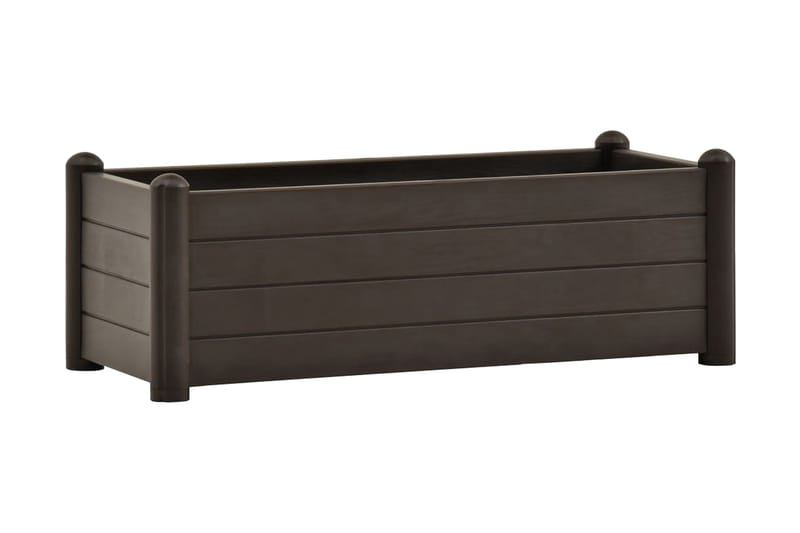 Korotettu kukkalaatikko PP mokka 100x43x35 cm - Ruskea - Puutarhakalusteet - Tarvikkeet ulos - Muut puutarhatarvikkeet - Ruukut ulkokäyttöön