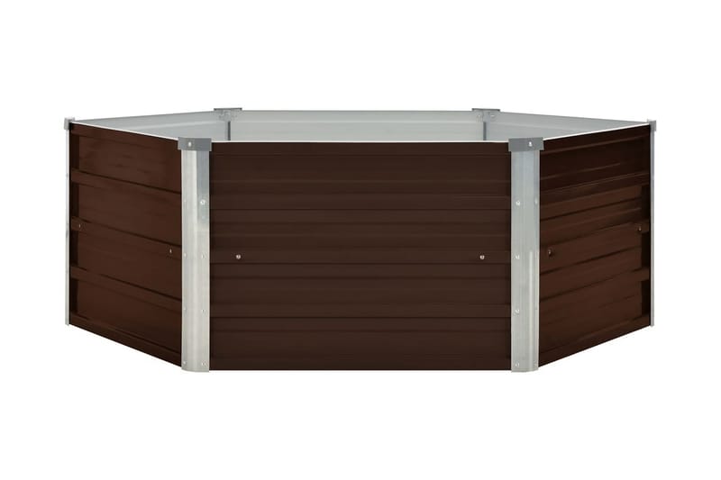 Korotettu puutarhalaatikko 129x129x46cm ruskea - Ruskea - Puutarhakalusteet - Tarvikkeet ulos - Muut puutarhatarvikkeet - Ruukut ulkokäyttöön