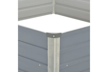 Korotettu puutarhalaatikko 129x129x46cm Harmaa - Harmaa - Puutarhakalusteet - Tarvikkeet ulos - Muut puutarhatarvikkeet - Ruukut ulkokäyttöön