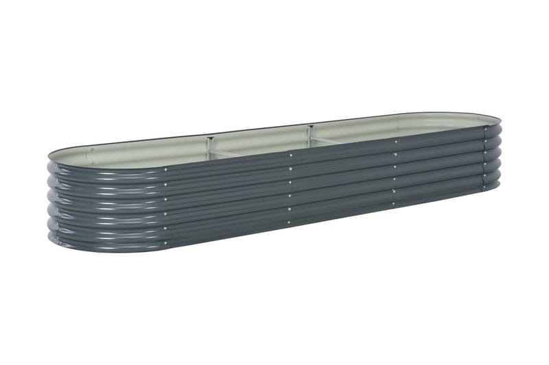 Korotettu puutarhalaatikko 320x80x44cm harmaa - Hopea - Puutarhakalusteet - Tarvikkeet ulos - Muut puutarhatarvikkeet - Ruukut ulkokäyttöön