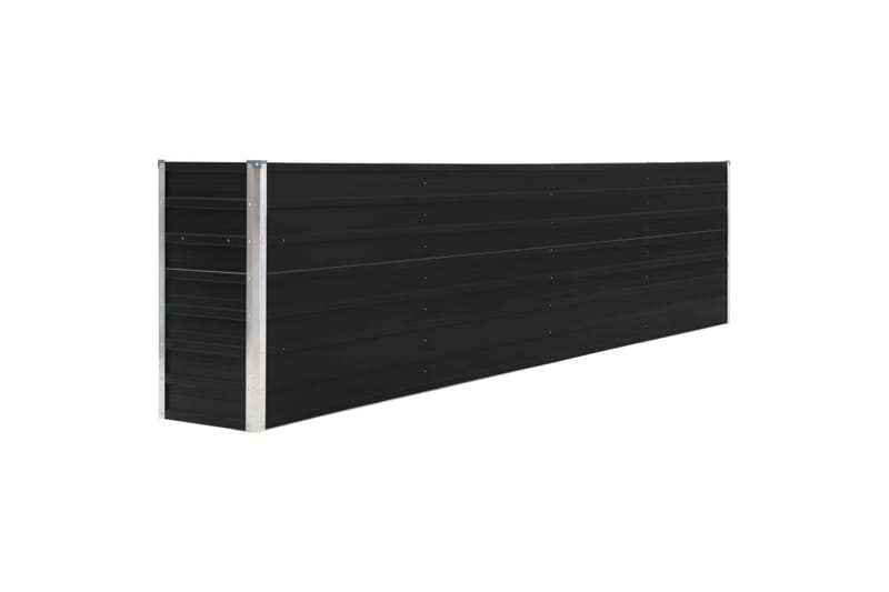 Korotettu puutarhalaatikko 320x40x77 cm galvanoitu teräs - Antrasiitti - Puutarhakalusteet - Tarvikkeet ulos - Muut puutarhatarvikkeet - Ruukut ulkokäyttöön