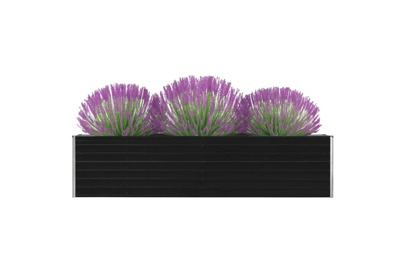 Korotettu puutarhalaatikko 320x40x77 cm galvanoitu teräs - Antrasiitti - Puutarhakalusteet - Tarvikkeet ulos - Muut puutarhatarvikkeet - Ruukut ulkokäyttöön