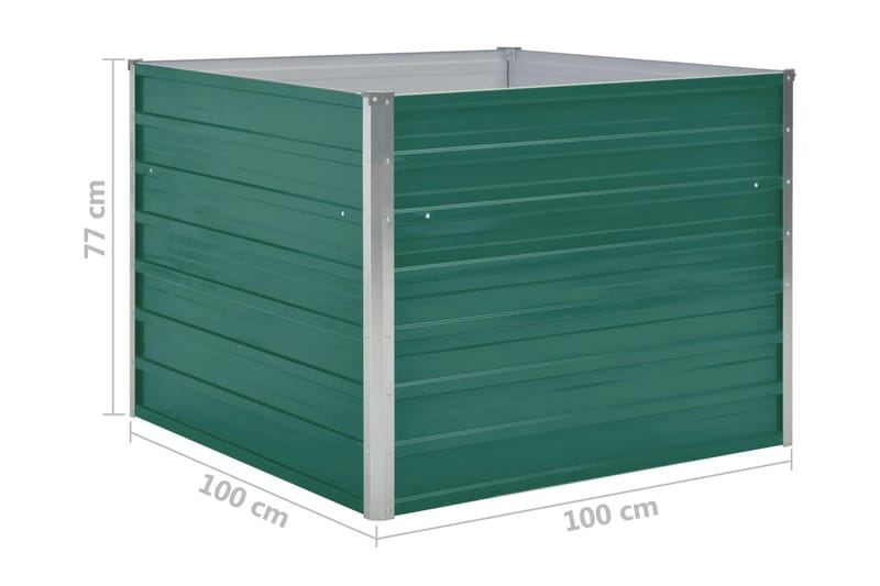 Korotettu puutarhalaatikko 100x100x77cm vihreä - Vihreä - Puutarhakalusteet - Tarvikkeet ulos - Muut puutarhatarvikkeet - Ruukut ulkokäyttöön
