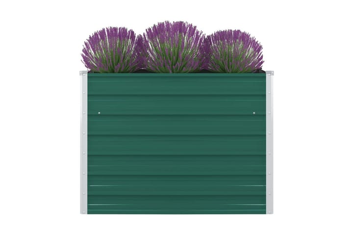 Korotettu puutarhalaatikko 100x100x77cm vihreä - Vihreä - Ruukut ulkokäyttöön - Kukkalaatikko