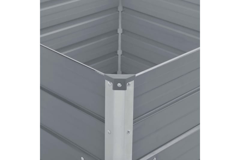 Korotettu puutarhalaatikko 100x100x45cm harmaa - Harmaa - Puutarhakalusteet - Tarvikkeet ulos - Muut puutarhatarvikkeet - Ruukut ulkokäyttöön