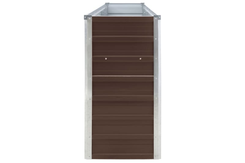 Korotettu puutarhalaatikko 320x40x77 cm galvanoitu ruskea - Ruskea - Puutarhakalusteet - Tarvikkeet ulos - Muut puutarhatarvikkeet - Ruukut ulkokäyttöön