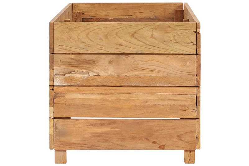 Kukkalaatikko 100x40x38 cm kierrätetty tiikki ja teräs - Ruskea - Puutarhakalusteet - Tarvikkeet ulos - Muut puutarhatarvikkeet - Ruukut ulkokäyttöön