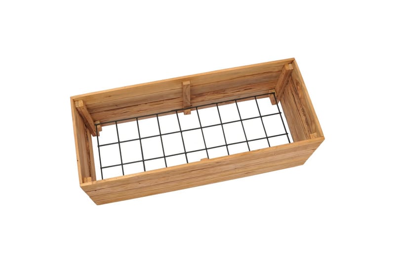 Kukkalaatikko 100x40x38 cm kierrätetty tiikki ja teräs - Ruskea - Puutarhakalusteet - Tarvikkeet ulos - Muut puutarhatarvikkeet - Ruukut ulkokäyttöön