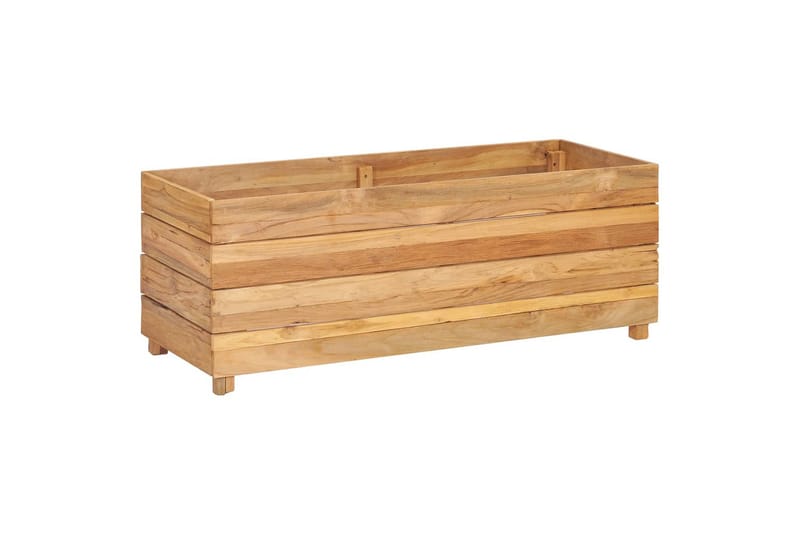 Kukkalaatikko 100x40x38 cm kierrätetty tiikki ja teräs - Ruskea - Puutarhakalusteet - Tarvikkeet ulos - Muut puutarhatarvikkeet - Ruukut ulkokäyttöön