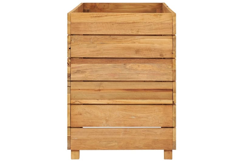 Kukkalaatikko 100x40x55 cm kierrätetty tiikki ja teräs - Ruskea - Puutarhakalusteet - Tarvikkeet ulos - Muut puutarhatarvikkeet - Ruukut ulkokäyttöön