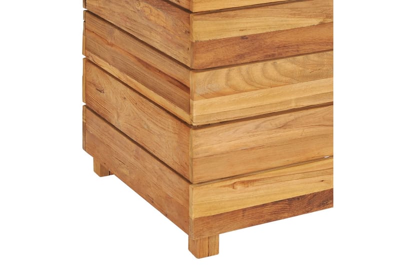 Kukkalaatikko 100x40x55 cm kierrätetty tiikki ja teräs - Ruskea - Puutarhakalusteet - Tarvikkeet ulos - Muut puutarhatarvikkeet - Ruukut ulkokäyttöön