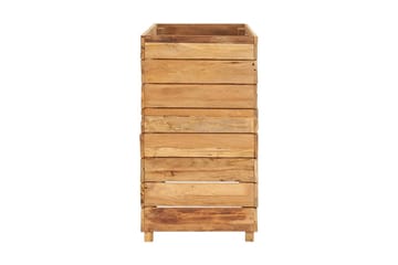 Kukkalaatikko 100x40x72 cm kierrätetty tiikki ja teräs - Ruskea - Puutarhakalusteet - Tarvikkeet ulos - Muut puutarhatarvikkeet - Ruukut ulkokäyttöön