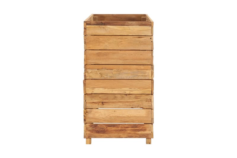 Kukkalaatikko 100x40x72 cm kierrätetty tiikki ja teräs - Ruskea - Puutarhakalusteet - Tarvikkeet ulos - Muut puutarhatarvikkeet - Ruukut ulkokäyttöön
