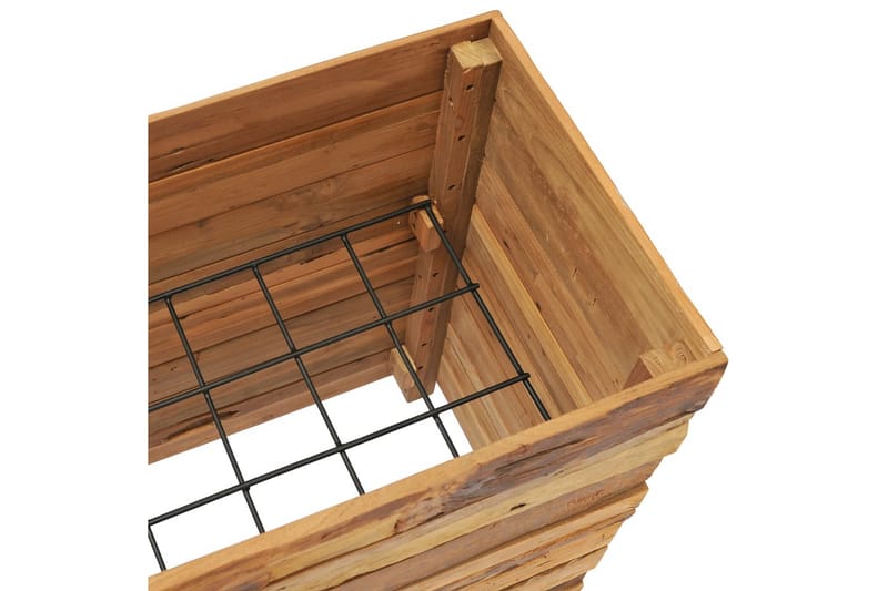 Kukkalaatikko 100x40x72 cm kierrätetty tiikki ja teräs - Ruskea - Puutarhakalusteet - Tarvikkeet ulos - Muut puutarhatarvikkeet - Ruukut ulkokäyttöön