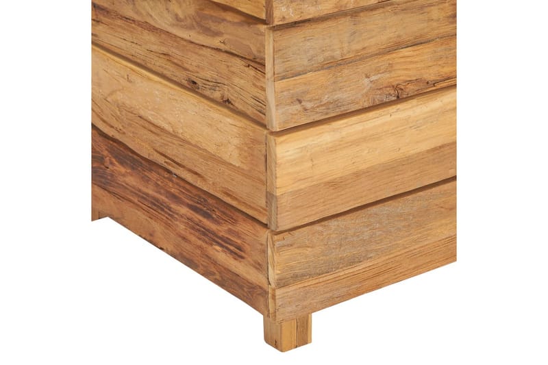Kukkalaatikko 100x40x72 cm kierrätetty tiikki ja teräs - Ruskea - Puutarhakalusteet - Tarvikkeet ulos - Muut puutarhatarvikkeet - Ruukut ulkokäyttöön