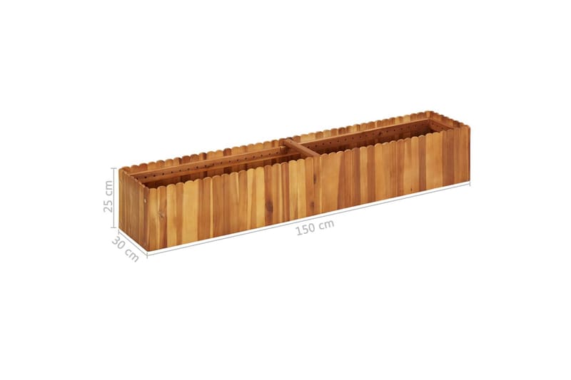 Kukkalaatikko 150x30x25 cm täysi akaasiapuu - Ruskea - Puutarhakalusteet - Tarvikkeet ulos - Muut puutarhatarvikkeet - Ruukut ulkokäyttöön