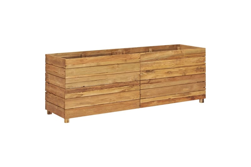 Kukkalaatikko 150x40x55 cm kierrätetty tiikki ja teräs - Ruskea - Puutarhakalusteet - Tarvikkeet ulos - Muut puutarhatarvikkeet - Ruukut ulkokäyttöön