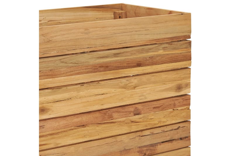 Kukkalaatikko 150x40x55 cm kierrätetty tiikki ja teräs - Ruskea - Puutarhakalusteet - Tarvikkeet ulos - Muut puutarhatarvikkeet - Ruukut ulkokäyttöön