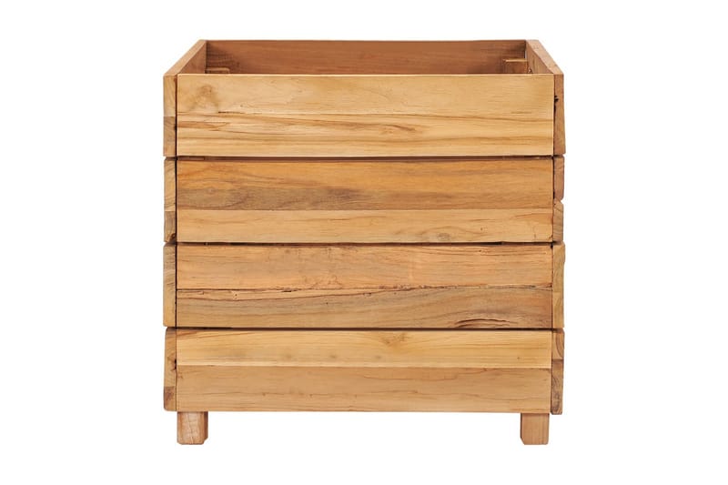 Kukkalaatikko 50x40x38 cm kierrätetty tiikki ja teräs - Ruskea - Puutarhakalusteet - Tarvikkeet ulos - Muut puutarhatarvikkeet - Ruukut ulkokäyttöön