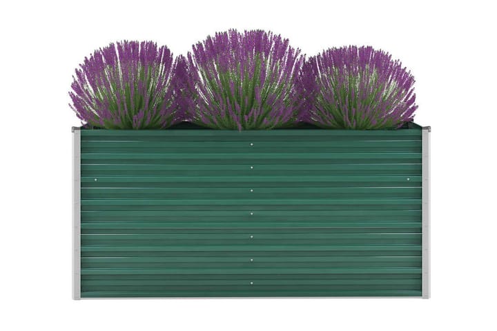 Kukkalaatikko galvanoitu teräs 160x40x77 cm vihreä - Vihreä - Ruukut ulkokäyttöön - Kukkalaatikko