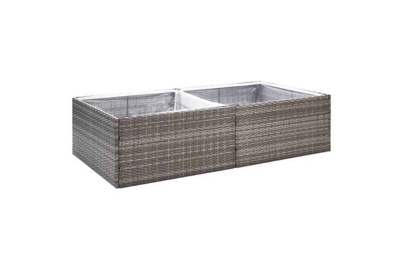 Kukkalaatikko harmaa 157x80x40 cm polyrottinki - Harmaa - Puutarhakalusteet - Tarvikkeet ulos - Muut puutarhatarvikkeet - Ruukut ulkokäyttöön