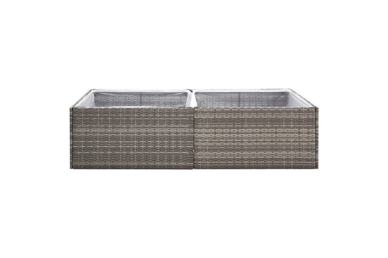 Kukkalaatikko harmaa 157x80x40 cm polyrottinki - Harmaa - Puutarhakalusteet - Tarvikkeet ulos - Muut puutarhatarvikkeet - Ruukut ulkokäyttöön