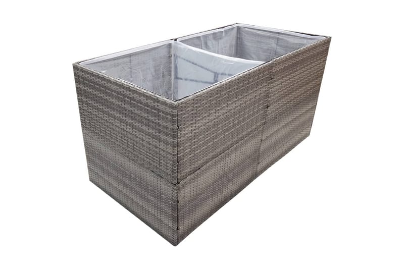 Kukkalaatikko harmaa 157x80x80 cm polyrottinki - Harmaa - Puutarhakalusteet - Tarvikkeet ulos - Muut puutarhatarvikkeet - Ruukut ulkokäyttöön