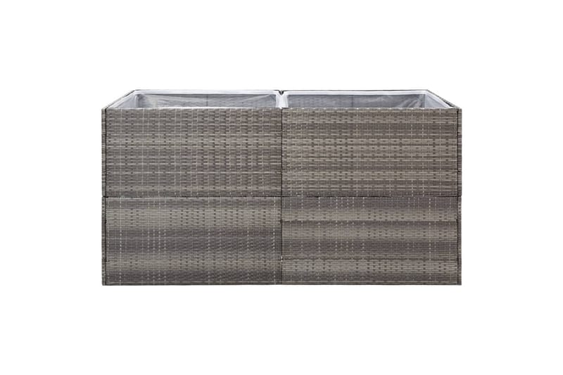 Kukkalaatikko harmaa 157x80x80 cm polyrottinki - Harmaa - Puutarhakalusteet - Tarvikkeet ulos - Muut puutarhatarvikkeet - Ruukut ulkokäyttöön