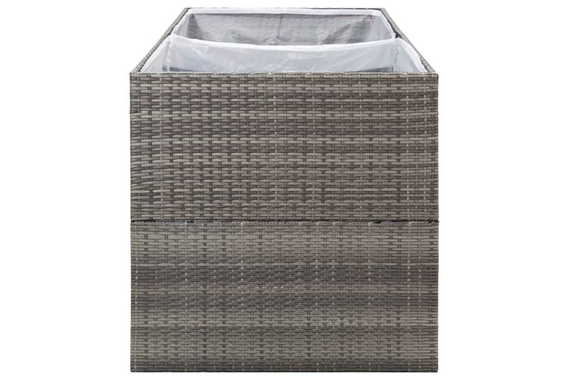 Kukkalaatikko harmaa 157x80x80 cm polyrottinki - Harmaa - Puutarhakalusteet - Tarvikkeet ulos - Muut puutarhatarvikkeet - Ruukut ulkokäyttöön