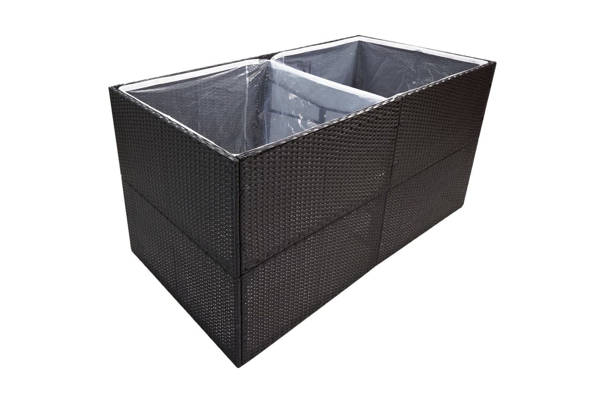 Kukkalaatikko musta 157x80x80 cm polyrottinki - Musta - Puutarhakalusteet - Tarvikkeet ulos - Muut puutarhatarvikkeet - Ruukut ulkokäyttöön