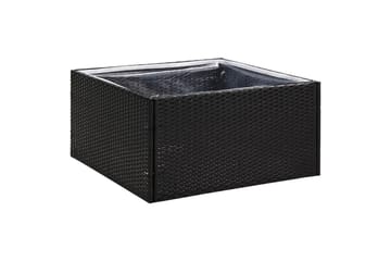 Kukkalaatikko musta 80x80x40 cm polyrottinki - Musta - Puutarhakalusteet - Tarvikkeet ulos - Muut puutarhatarvikkeet - Ruukut ulkokäyttöön