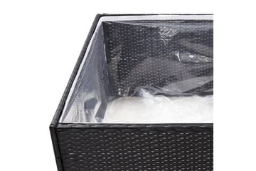 Kukkalaatikko musta 80x80x40 cm polyrottinki - Musta - Puutarhakalusteet - Tarvikkeet ulos - Muut puutarhatarvikkeet - Ruukut ulkokäyttöön