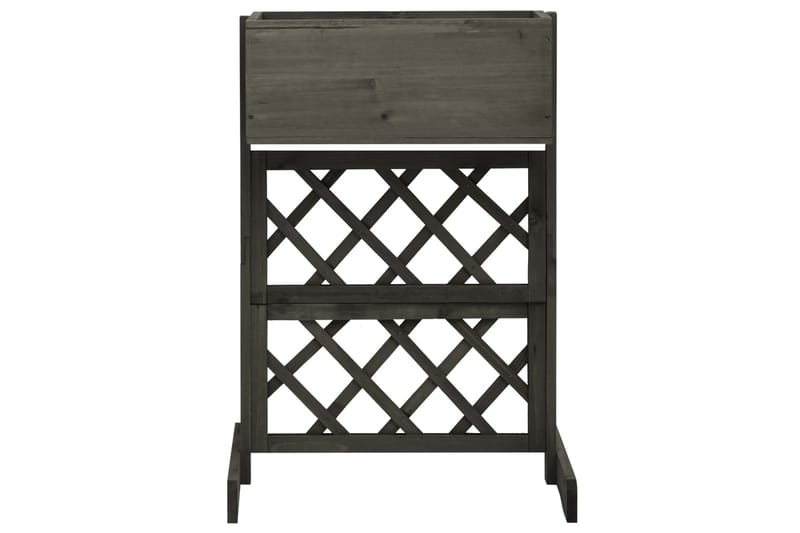 Kukkalaatikko säleiköllä harmaa 45x30x74 cm täysi kuusi - Harmaa - Puutarhakalusteet - Tarvikkeet ulos - Muut puutarhatarvikkeet - Ruukut ulkokäyttöön