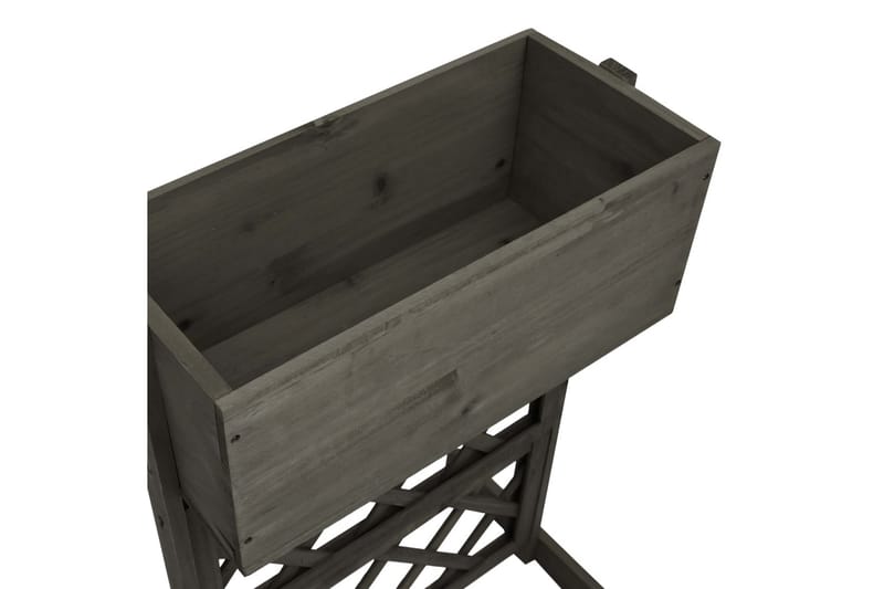 Kukkalaatikko säleiköllä harmaa 45x30x74 cm täysi kuusi - Harmaa - Puutarhakalusteet - Tarvikkeet ulos - Muut puutarhatarvikkeet - Ruukut ulkokäyttöön